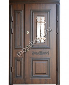 Оригинальная дверь со стеклом SM-41, двустворчатая - купить от производителя Мосдвери Оригинальная дверь со стеклом SM-41, двустворчатая