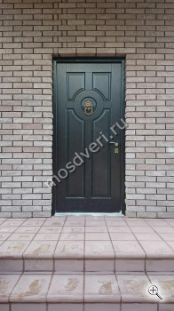 Входная дверь в частный дом с черным резным МДФ - купить от производителя Мосдвери Входная дверь в частный дом с черным резным МДФ